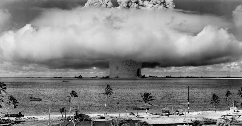 Foto der Explosion einer Atombombe