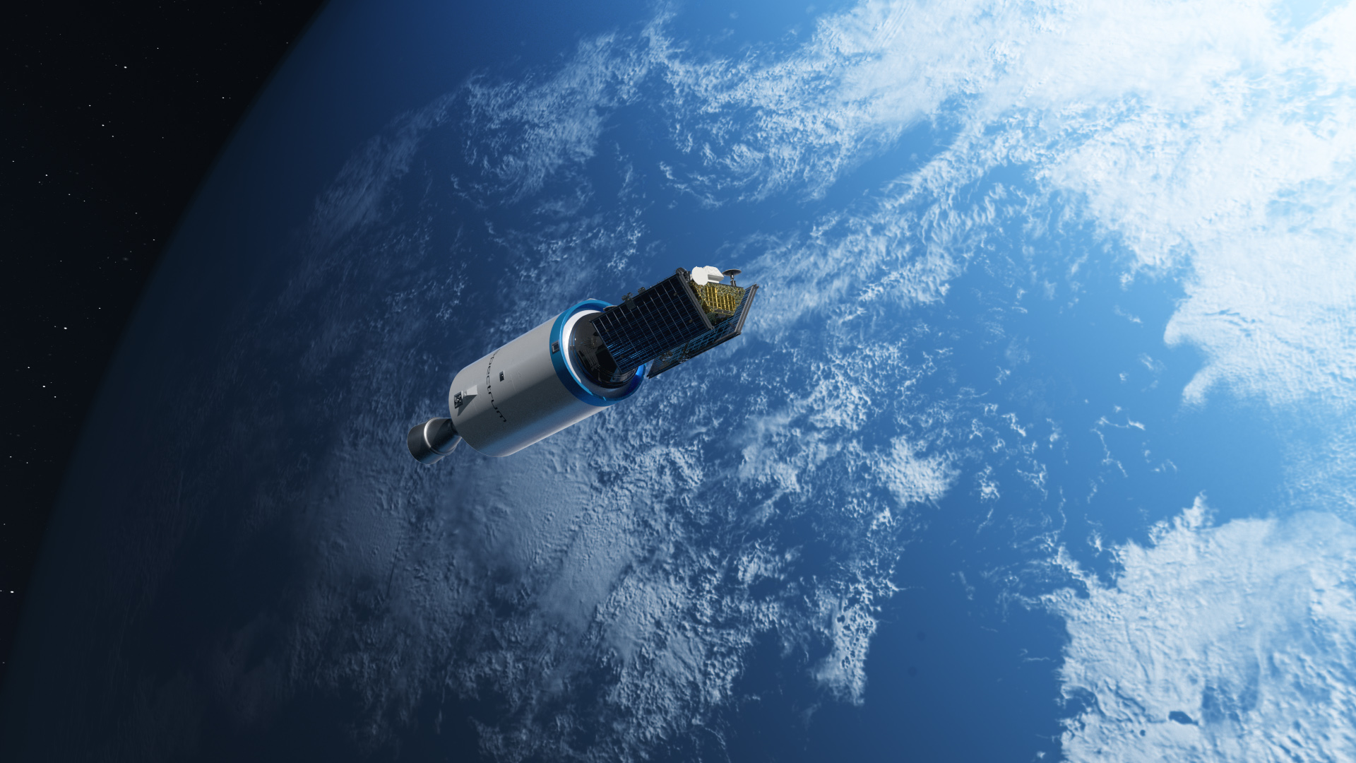 Second stage of the Spectrum microlauncher in orbit; © Isar Aerospace