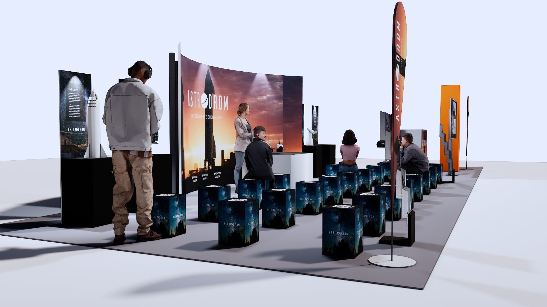 Note: Visualization and rendering of the booth is for illustrative purposes only. Graphics, exhibits and designs are subject to change.