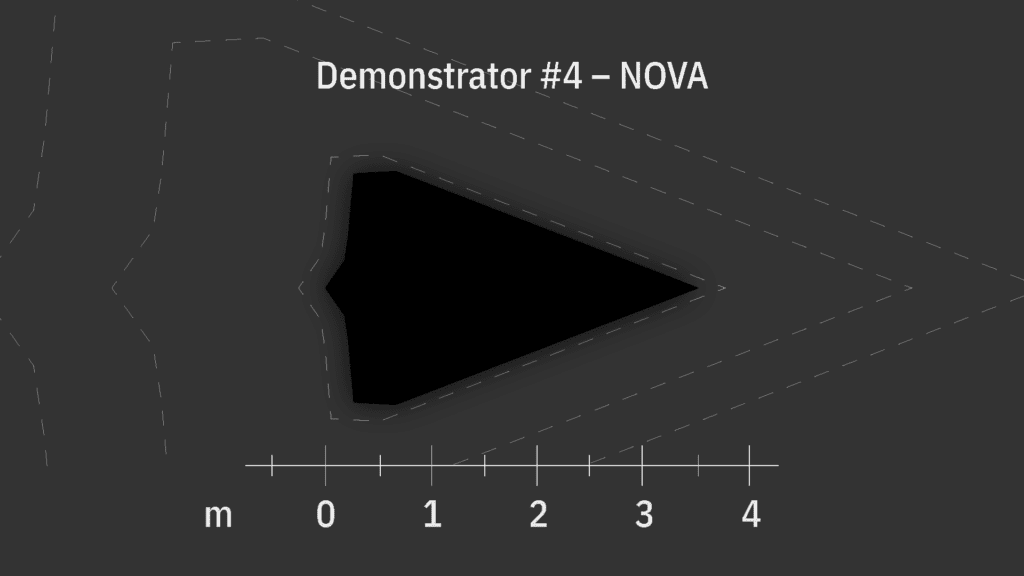 Visualisierung Demonstrator NOVA (Polaris Raumflugzeuge), der sich noch in der Entwicklung befindet