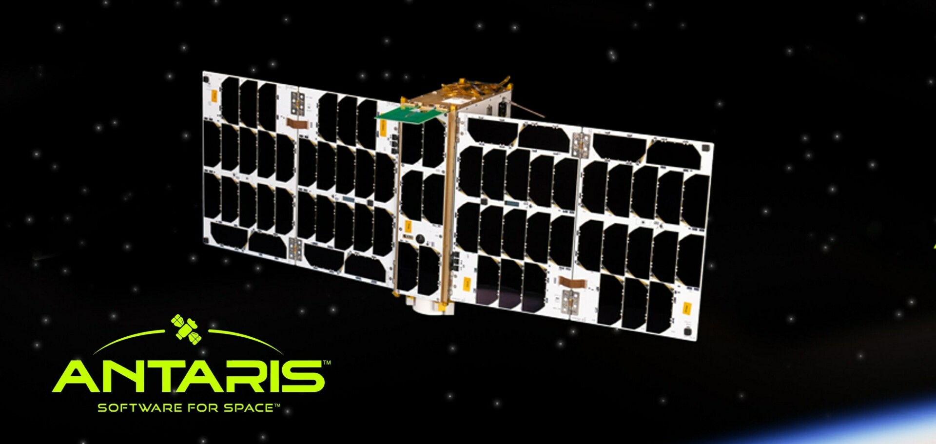 Photograph of JANUS-1 demonstration satellite, the world's first built on the Antaris software platform; © Antaris