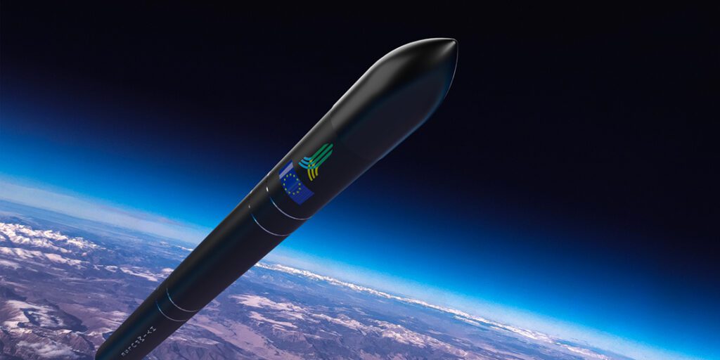 Künsterlische Darstellung der Orbitalrakete SL-1;
© HyImpulse Technologies GmbH