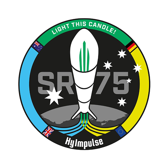 "Light this candle" – Mission-Patch zum Jungfernflug der SR75;
© HyImpulse